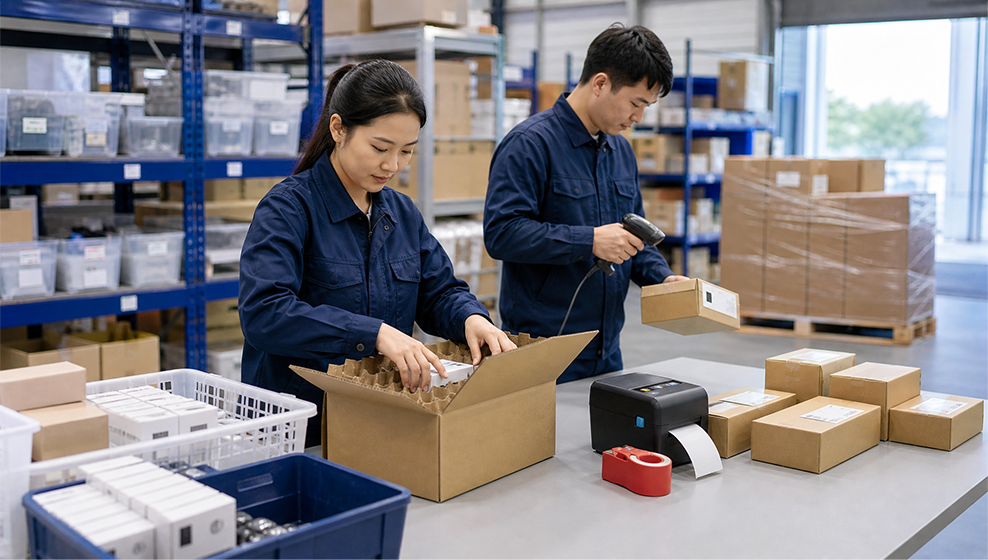 Ecommerce order preparation and packaging