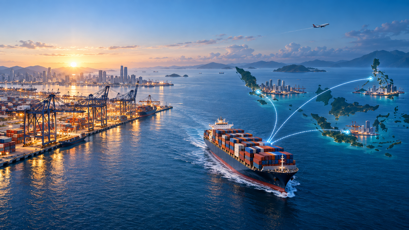 China to the Philippines route planning