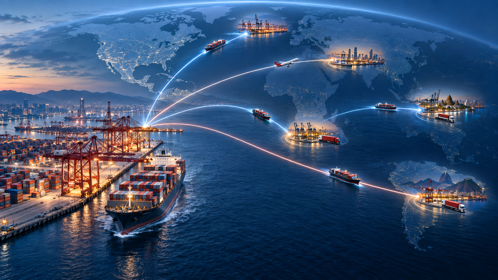 Global routes from China