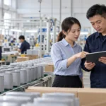 Illustrative purchase order follow-up scene for buyer and supplier coordination