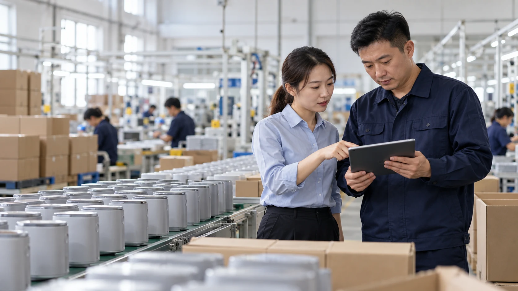 Illustrative purchase order follow-up support scene