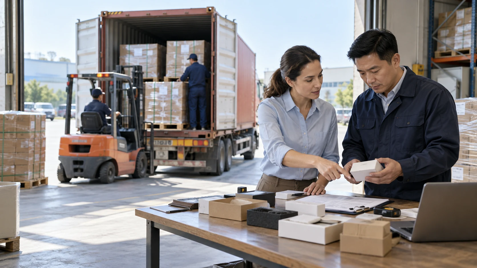 Illustrative sourcing-to-delivery solution scene for buyer and supplier coordination