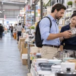 Illustrative wholesale market sourcing scene for buyer and supplier coordination